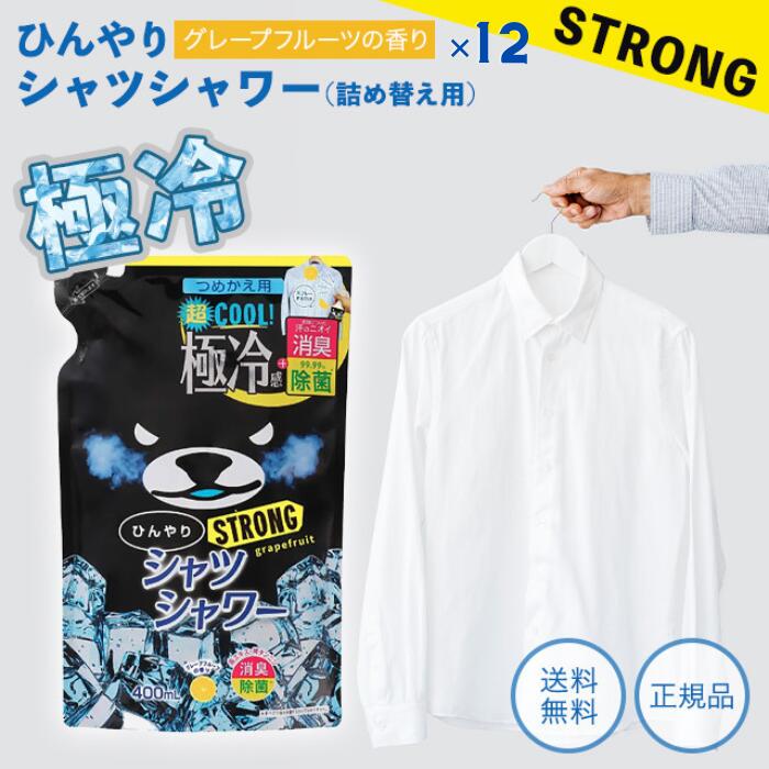 ひんやりシャツシャワー プロ用 本体 500ml 12本 ミントの香り 暑さ対策グッズ 最強 熱中症対策 グッズ 工事現場 ヘルメット 消臭 衣類 スプレー 洋服 ときわ商会 消臭スプレー デオドラントスプレー 汗臭 体臭 加齢臭 キャンプ 熱帯夜 対策グッズ 長時間 農作業 涼しい