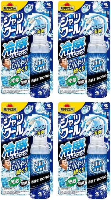 熱中対策 シャツクール モンスタークール 100ml 4個 熱中症対策 グッズ 工事現場 ヘルメット 暑さ対策 自転車 抱っこ紐 屋外 子供 フェス ゴルフ キャンプ 冷却グッズ スプレー 桐炭 冷感 ひんやり 冷却 クール 保冷剤