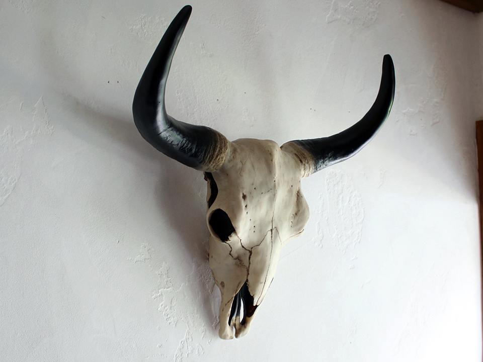 楽天市場 ウォールデコ バッファロー カウスカルヘッド ｌサイズ 壁掛けwall Ornament Skull Buffalo White Black ガラタバザール キリム 雑貨