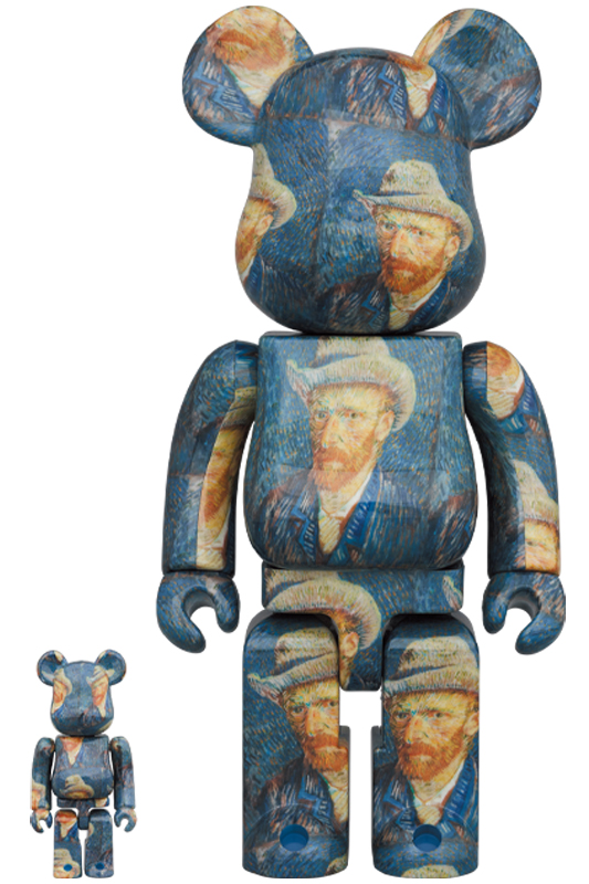 BE@RBRICK「Van Gogh Museum」Self-Portrait with Grey Felt Hat 100% & 400%