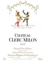 シャトー クレール ミロン[1995]年 メドック グラン クリュ クラッセ 格付第5級 AOCポイヤックChateau Clerc Milon [1995] Grand Cru Classe en 1855 du Medox AOC Pauillac｜うきうきワインの玉手箱